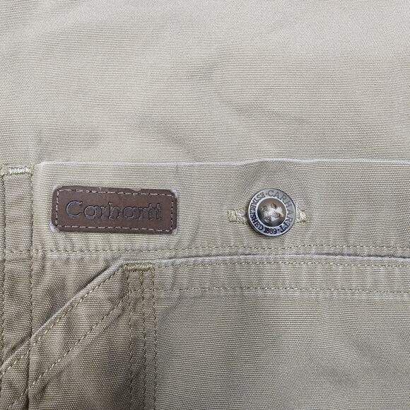 Vintage Carhartt Foreman Shirt XXL Tan Workwear Relaxed Outdoors Heavy Grunge - Picture 2 of 15